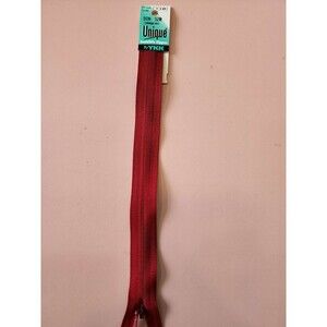 YKK New Unique Invisible Zipper 9in Cranberry Color 520, ART 0309